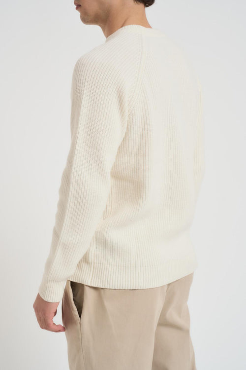 Maglia uomo girocollo panna - 2