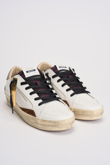 Sneakers uomo Sk 8 bianche e marroni - 3