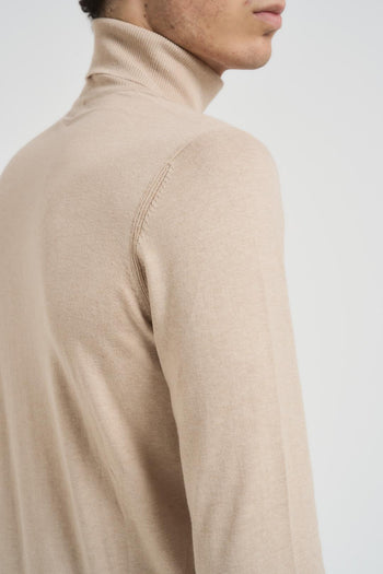 Maglia uomo collo alto beige - 4