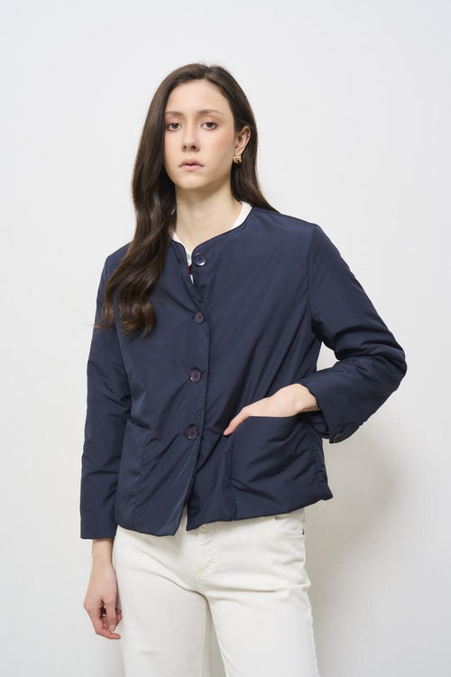 Piumino donna leggero blu