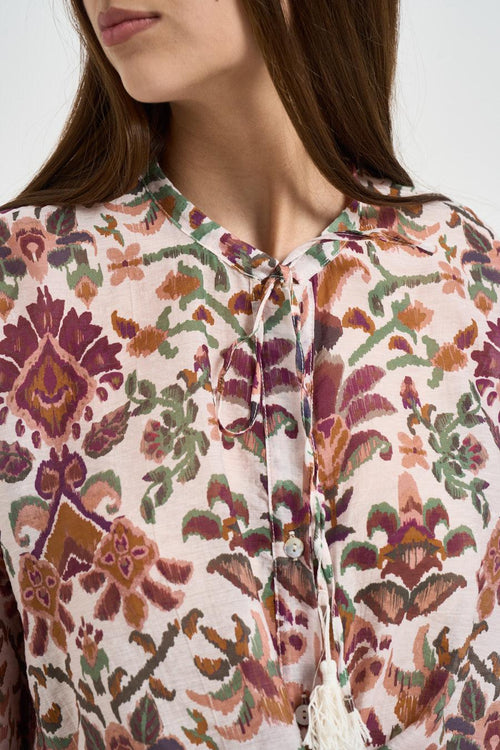 Camicia donna fantasia floreale multicolor - 2