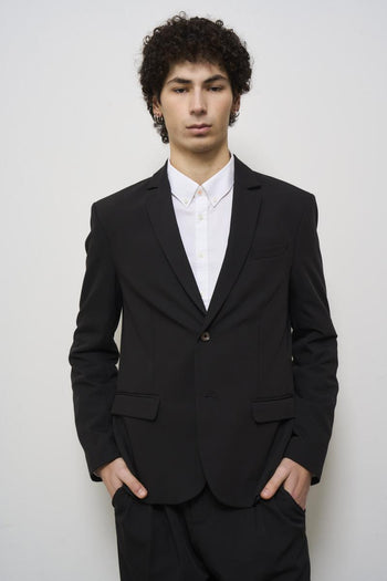 Giacca uomo monopetto nera - 3