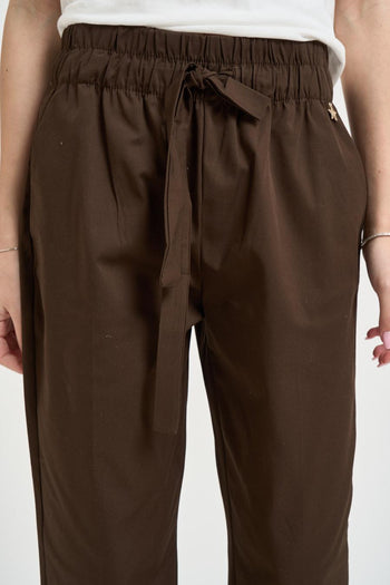 Pantalone donna cropped marrone - 5