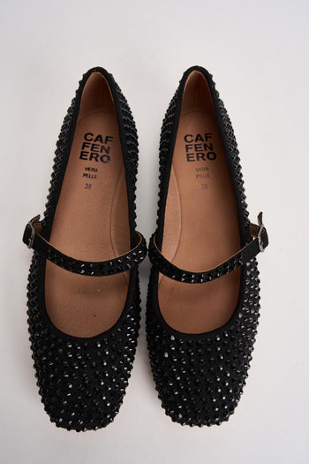 Ballerina donna con strass nera - 6