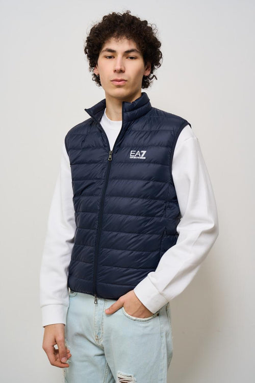 Gilet uomo trapuntato blu