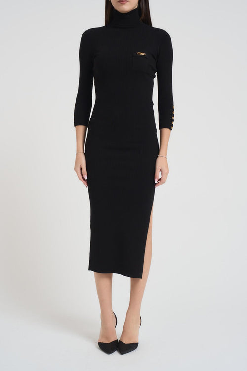 Abito donna collo alto nero