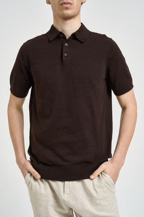 Polo uomo in maglia moro