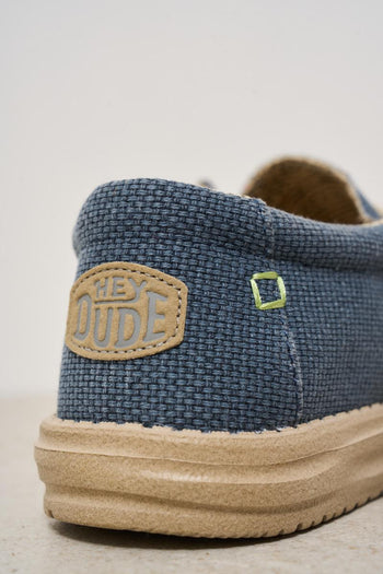 Scarpa da barca uomo Wally blu - 6