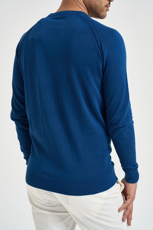 Maglia uomo girocollo blu royal - 2
