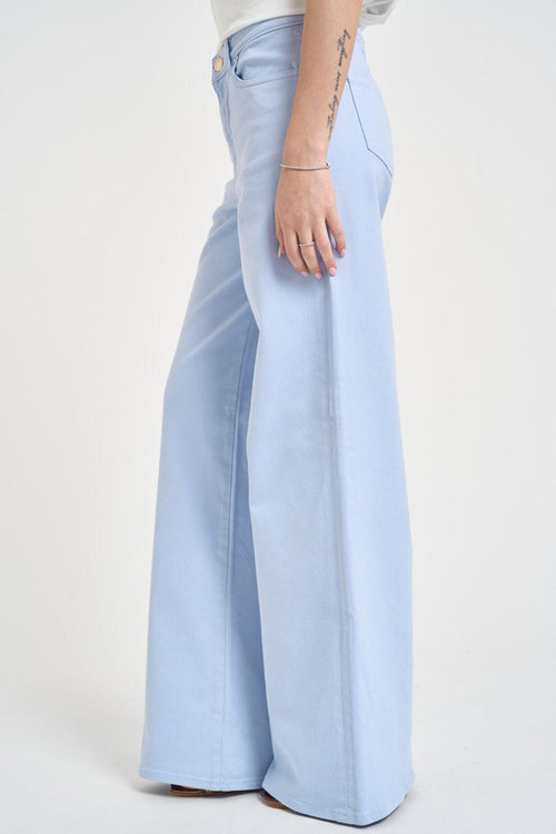 Jeans donna in denim celeste - 2