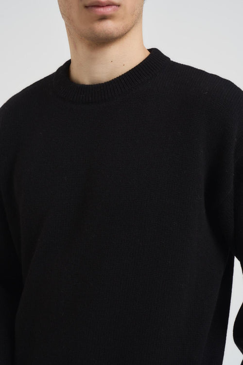 Maglia uomo nera girocollo - 2