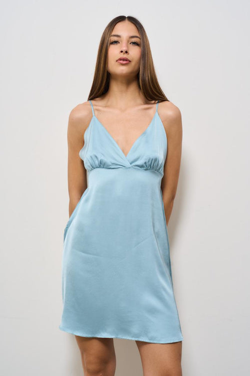 Abito donna mini celeste - 2