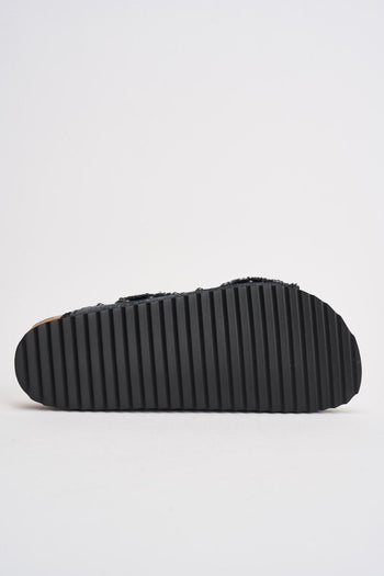 Sandali donna in denim nero con borchie - 8