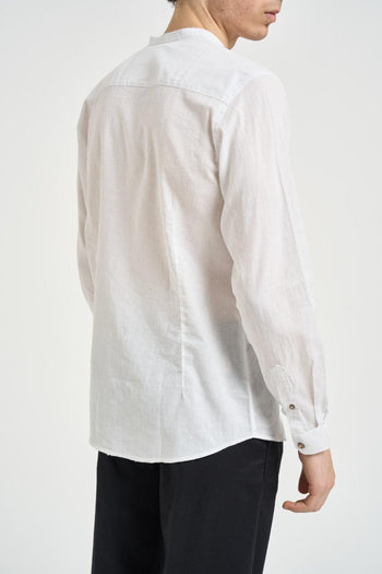 Camicia uomo in lino bianca - 5