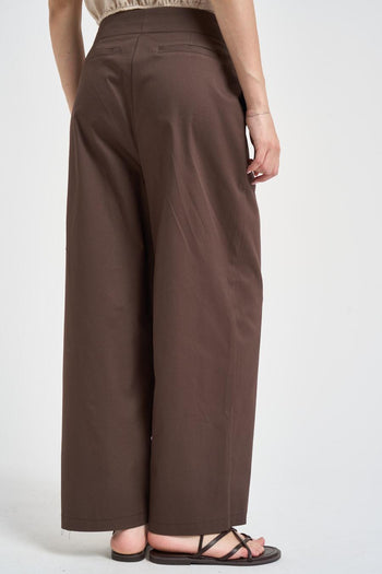 Pantalone donna carrot fit marrone - 3