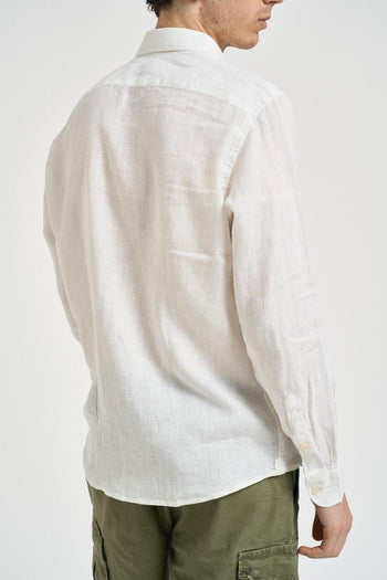 Camicia uomo in lino bianca - 4
