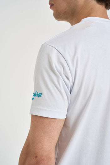 T-shirt uomo con ricamo bianca - 5
