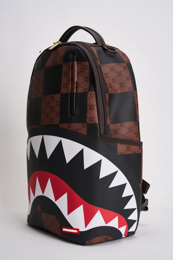 Zaino uomo check marrone e nero - 3