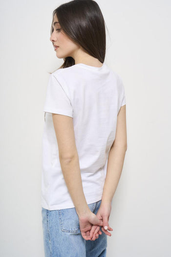 T-shirt donna girocollo bianca - 3
