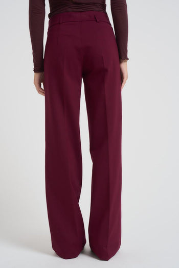 Pantalone donna a palazzo bordeaux - 5