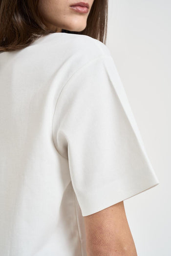 T-shirt donna bianca in jersey - 4