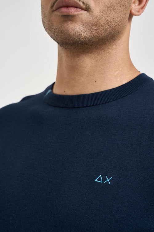 Maglia uomo girocollo blu - 2