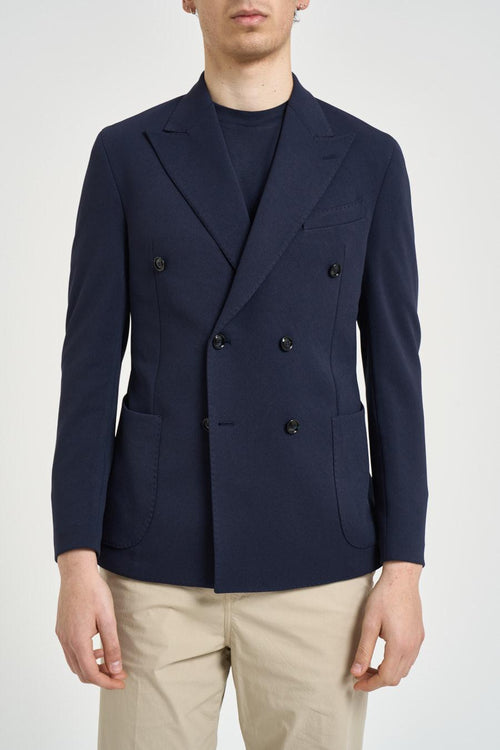 Giacca uomo doppiopetto blu navy - 2