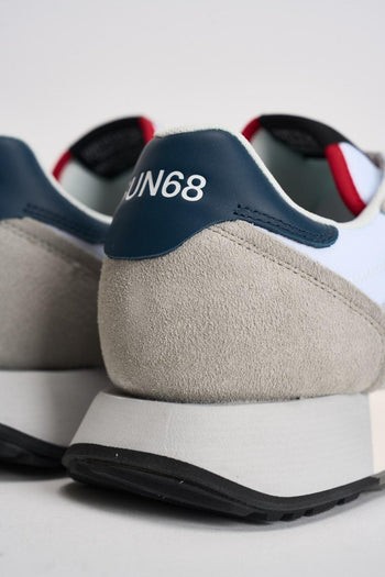 Sneakers uomo in suede grigio e blu - 8