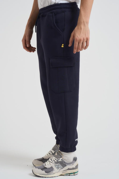 Pantalone tuta jogger uomo blu - 2