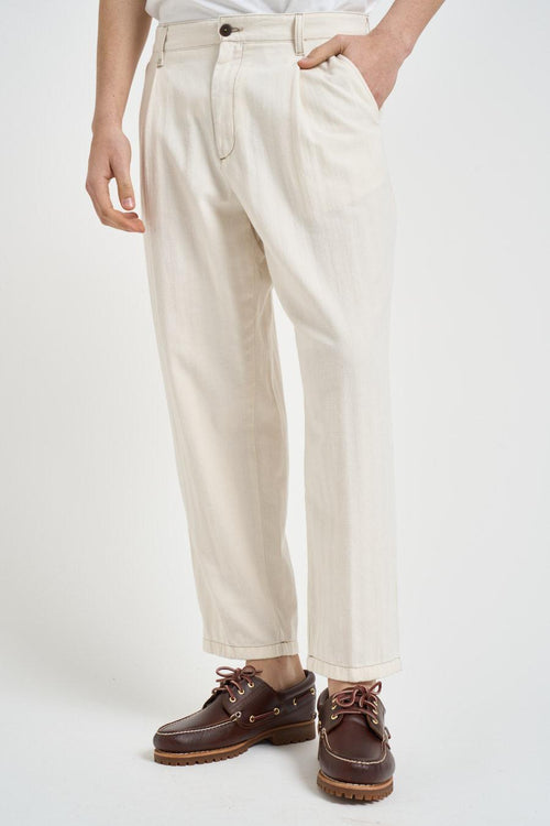 Pantalone uomo regular avorio - 1