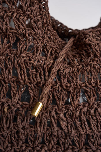 Borsa donna in rafia testa di moro - 4