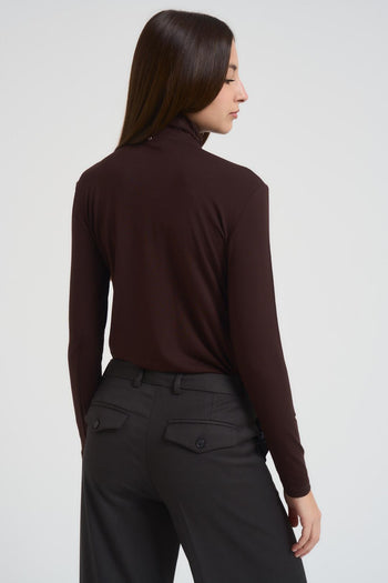 Maglia donna con fiocco marrone - 3