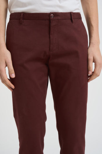 Pantalone uomo dritto bordeaux - 5