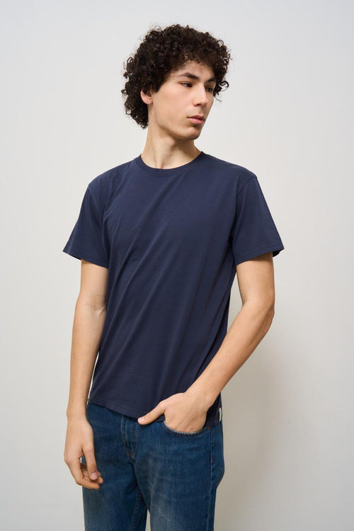 T-shirt uomo girocollo blu - 2
