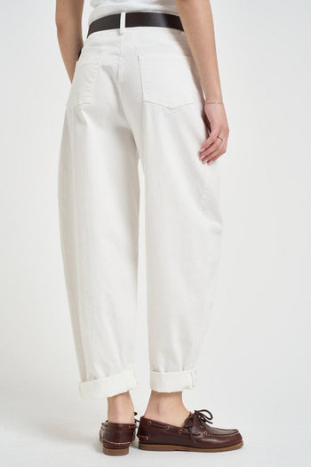Pantalone donna balloon bianco - 3