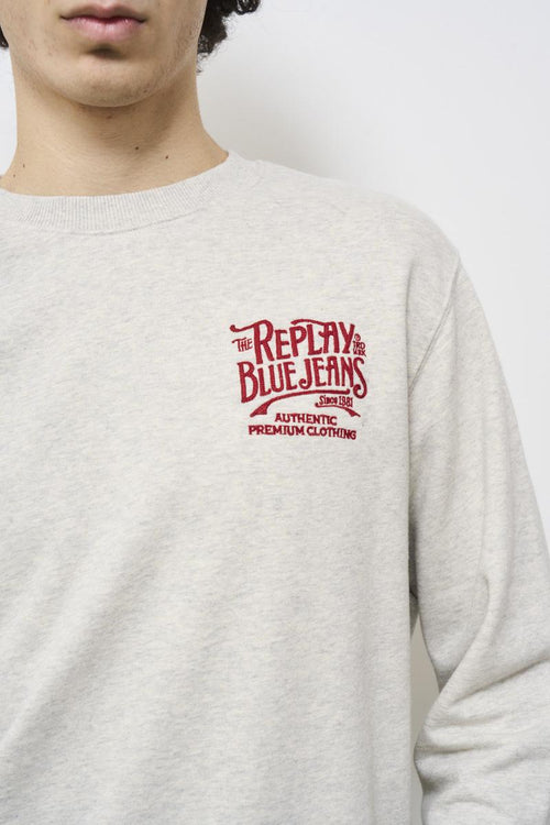Men's crewneck sweatshirt light grey - 2