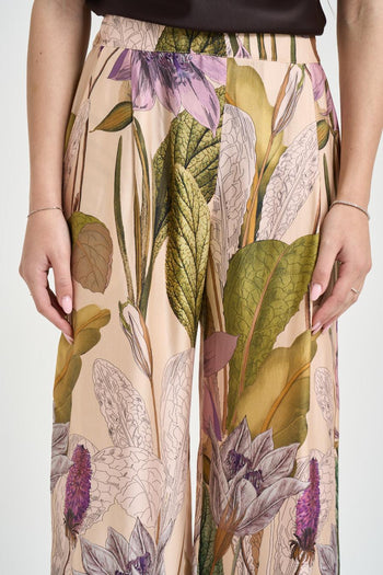 Pantalone donna fluido con stampa floreale - 5