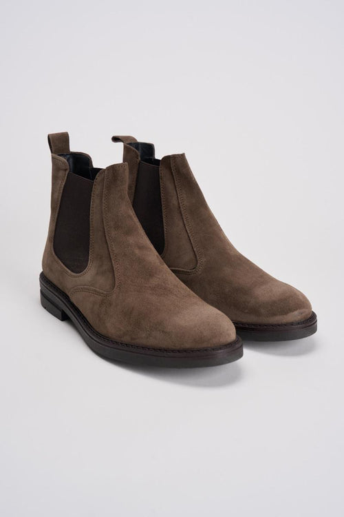 Stivale uomo Chelsea in suede marrone - 2