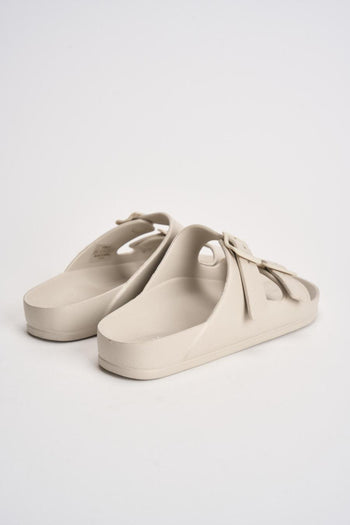 Sandalo donna in EVA panna - 7