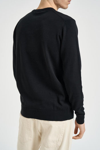 Maglia uomo girocollo nera - 3