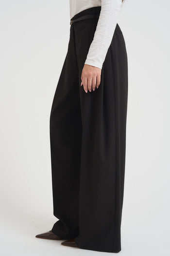 Pantalone donna over nero - 3