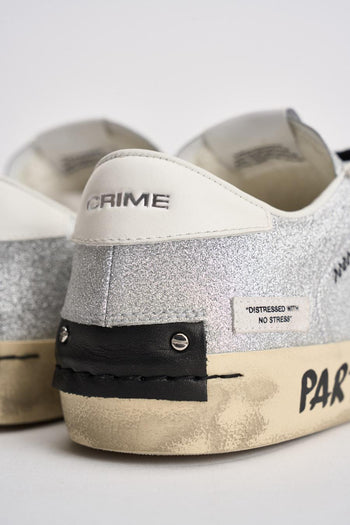 Sneakers donna glitterato argento - 7