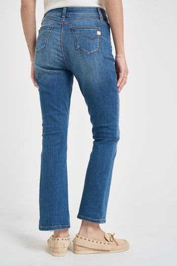 Jeans donna a zampa di elefante in denim - 4