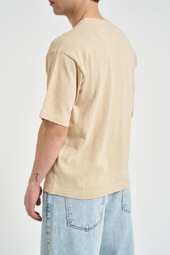 T-shirt uomo girocollo beige - 3