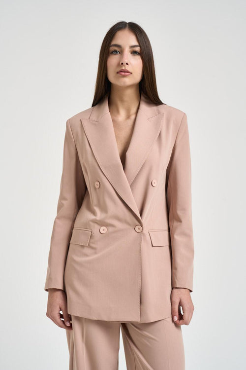 Giacca donna doppiopetto rosa - 2