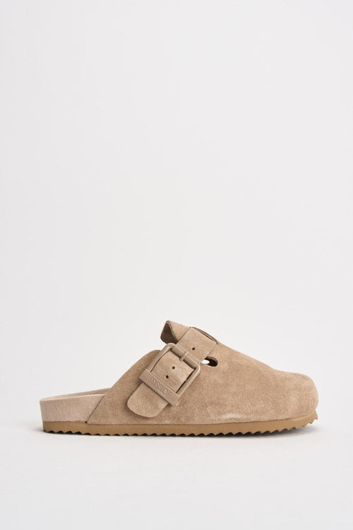 Sabot donna in suede beige