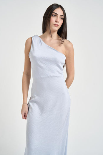 Abito donna lungo celeste chiaro - 5