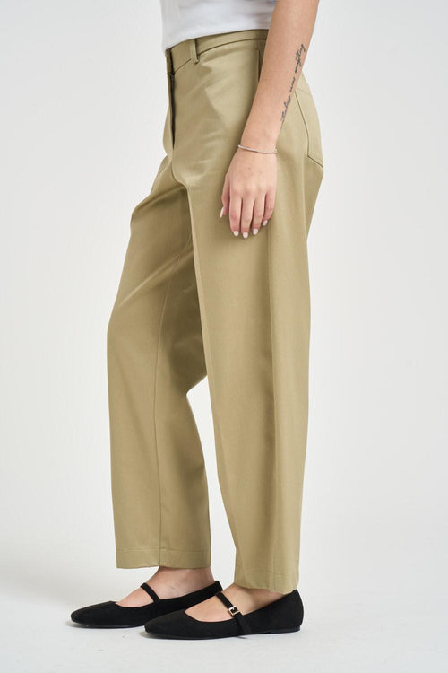 Pantalone donna dritto beige - 2