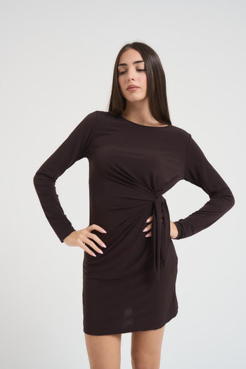 Abito donna con nodo laterale moro - 3
