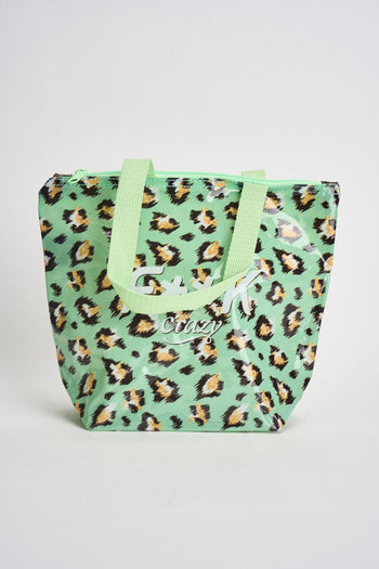 Mini bag donna con stampa animalier verde acqua - 3